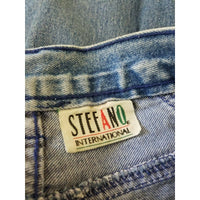 Vintage Stefano 80s High Waisted Mom Jeans Shorts Womens 32 12 14 L Blue Denim