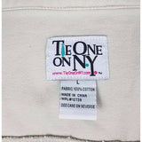 Tie One On NY Embellished Ribbon Trim Trucker Denim Jacket Womens L Jean Bone