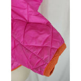 Lands End Quilted Insulated Hot Pink Lightweight Full Zip Up Jacket Womens S 6 8