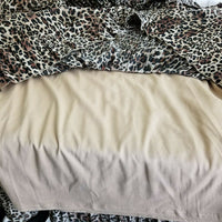 Missguided Animal Leopard Print Layered Tiered Swing Dress Womens 14 Plus Mini