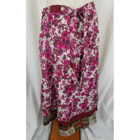 Mexicali Blues Layered Wrap Long Maxi Hippie Boho Silk Skirt Womens L XL Floral
