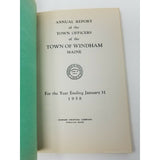 Annual Report Town Officers of Windham Maine January 1 1958 Cumberland County