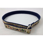 The Belted Cow D-Ring Web Ribbon Belt Woven Canvas Road Race Marathon Blue Men's