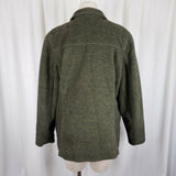 LL Bean Wool Full Button Up Shirt Jacket Lightweight Baird Barn Coat Womens L