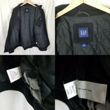 The Gap Wool Blend Quilted Insulated Peacoat Car Coat Jacket Mens XXL 2XL Black