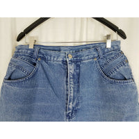 Vintage Stefano 80s High Waisted Mom Jeans Shorts Womens 32 12 14 L Blue Denim