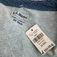 LL Bean Summer Jersey Knit Stretch Faux Wrap Dress Womens 3X Plus Size Teal