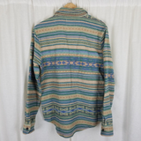 Lucky Brand Southwestern Navajo Print Chamois Flannel Shirt Jacket Mens M
