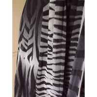 Rubber Ducky Paradizzo Couture South Beach Zebra Twirl Plunge Dress Womens S