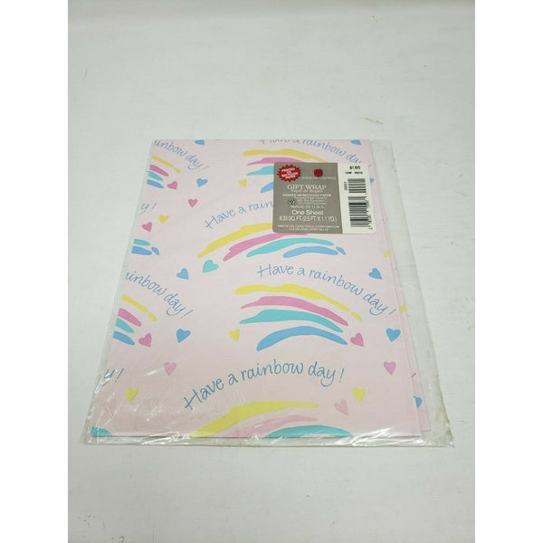 American Greetings Have a Rainbow Day Gift Wrap Wrapping Paper Vintage USA Pride