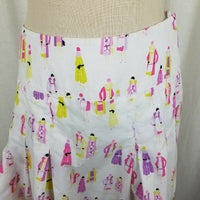 Liz Claiborne Petites Summer Art To Wear Short Twirl Skirt Womens 10P Ladies