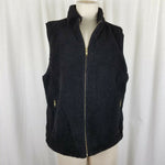 J Crew Mercantile Excursion Berber Sherpa Fleece Vest Womens L Zip Up Black