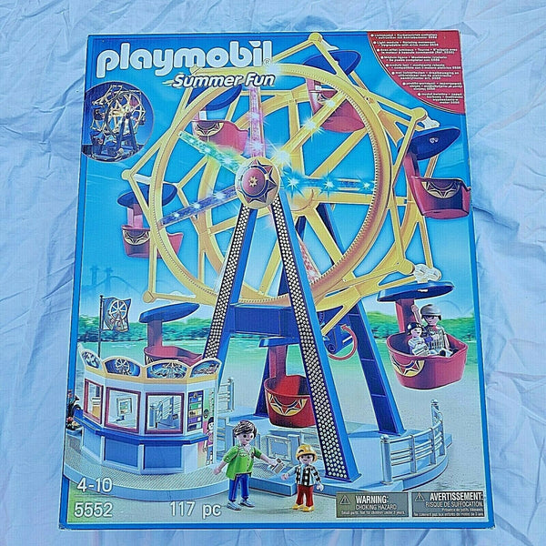 Playmobil #5552 Summer Fun Ferris Wheel Amusement Park Ride Set w/ Lights NOS