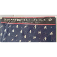 Vintage PennyRoyal Papers Gift Wrap Wrapping Paper Colonial Birds 8 Sheets 1982