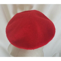 Vintage 1950s Fashions by Arlington Fifth Avenue 100% Wool Red Beret HAT Chapeau