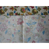 Vintage Jacobean Cotton Embroidered Tapestry Look Flowers Quilting Fabric Crafts