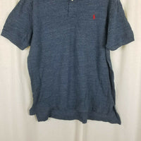 Polo Ralph Lauren Collared 1/4 Button Up Short Sleeve Shirt Mens XL Heathered