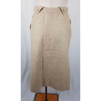 Vintage Designer Courreges Paris France Wool Tweed Midi Skirt Womens 0 S 1960s