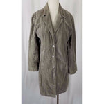 J. Jill Brushed Cotton Faux Suede Riding Jacket Short Coat Womens 8 Olive Tan