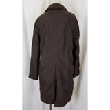Lands End Trench Style All Weather Coat Womens M Chocolate Brown Windbreaker