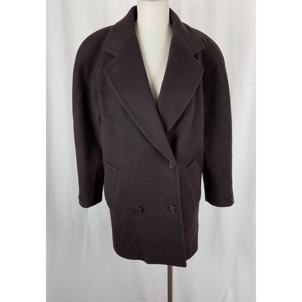Jones New York Double Breasted Winter Wool Peacoat 3/4 Length Coat Womens L