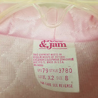 Vintage 1970s Bees & Jam Bubblegum Pink Lace Quilted Tie Sash Bath Robe Girls 8