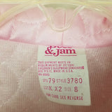 Vintage 1970s Bees & Jam Bubblegum Pink Lace Quilted Tie Sash Bath Robe Girls 8