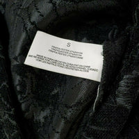 Gloria Vanderbilt Floral Embroidered Tapestry Button Up Black Jacket Womens S