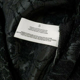 Gloria Vanderbilt Floral Embroidered Tapestry Button Up Black Jacket Womens S