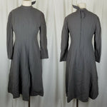 Pauline Trigere Bonwitt Teller Worsted Wool Fit & Flare Dress Womens S M Vintage