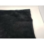 Black Deep Pile Plush Faux Fur Fabric Almost 1 Yard