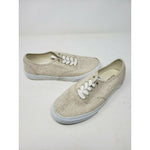 Old Navy Linen Lo Tops Lace Up Shoes Sneakers Mens 8 Natural Beige Canvas Tan