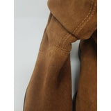 LL Bean Women's 9.5 M Slouch Ankle Boots Nubuck Cognac Suede Brushed Leather Tan
