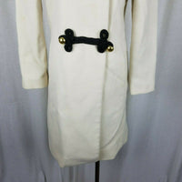 Skirtin Around Toggle Closure Wool Fit & Flare Coat Peacoat Womens 4 Black Midi