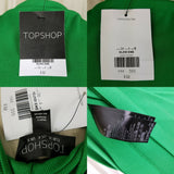 TopShop Cutout Sleeveless Stretch Midi Wiggle Dress Womens 4 Kelly Green Top