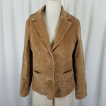 LL Bean Stretch Riding Equestrian Corduroy Blazer Jacket Womens 4P Light Brown