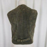 Leather Sound Pig Suede Patchwork Vest Buckle Back Womens S Boho Hippie Country