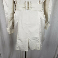 Blanc Noir Multi Zippered Pockets Belted Trench Coat Womens M L Cotton Stretch