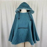 Wic-Tec All Weather Hooded Pullover Poncho Cape Shawl Womens OS Blue Rain Gear