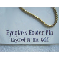 Red Hattitude Hat Society Eyeglass Holder Pin Brooch 18 kt Gold Finish Cowboy