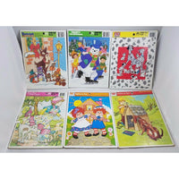 Lot of 6 Frame Tray Puzzles Golden Whitman Disney Raggedy Ann Andy Christmas