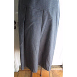 Vintage John Meyer Wool Box or Side Pleated Midi Skirt Womens 8 Gray 1970s Gray