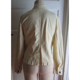 J. Jill Ivory 100% Cotton Soft Denim Cropped Jean Jacket Womens XS Butter Yellow