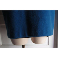 Sheridan Square Vegan Leather Knit Wool Short Coat Peacoat Womens 8 Bright Blue