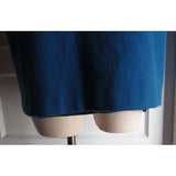 Sheridan Square Vegan Leather Knit Wool Short Coat Peacoat Womens 8 Bright Blue