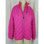Lands End Quilted Insulated Hot Pink Lightweight Full Zip Up Jacket Womens S 6 8