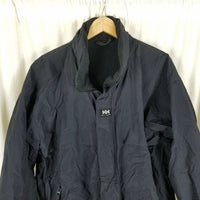 Helly Hansen Fleece Lined Nylon Rain Jacket Windbreaker Mens XL Full Zip Up