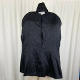 John Meyer Norwich Beaded Black Wool Blazer Jacket Womens 10 Removable Collar