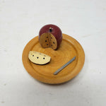 Plate Apples Snack Shadow Box Miniatures Diorama Doll House Curio Display Piece