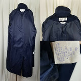 Julia Klein Petites Navy Blue Wool Long Maxi Peacoat Over Coat Womens 8P